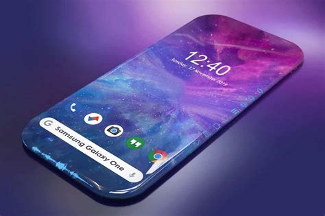 Design and display of the new Samsung phone